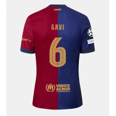 Fotbalové Dres Barcelona Paez Gavi #6 Domácí 2024-25 Krátký Rukáv Fotbalové Dres Barcelona Paez Gavi #6 Domácí 2024-25 Krátký Rukáv